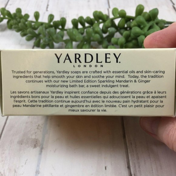 4 Bars Yardley Soap Mandarin & Ginger Essential Oi - Picture 3 of 3